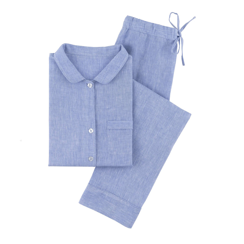 media image for lush linen french blue pajama by pine cone hill pc3817 xs 3 28
