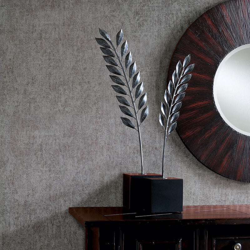 media image for Luster Distressed Texture Wallpaper in Silver from the Polished Collection by Brewster Home Fashions 243