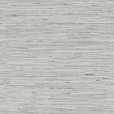 product image of Lustrous Faux Grasscloth Wallpaper in Silver by York Wallcoverings 578