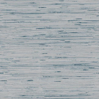 product image of sample lustrous faux grasscloth wallpaper in soft blue and metallic by york wallcoverings 1 54