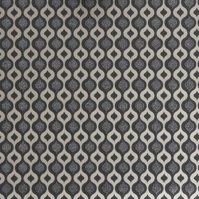 product image of sample luxe ogee dark grey wallpaper from the capsule collection by graham brown 1 521