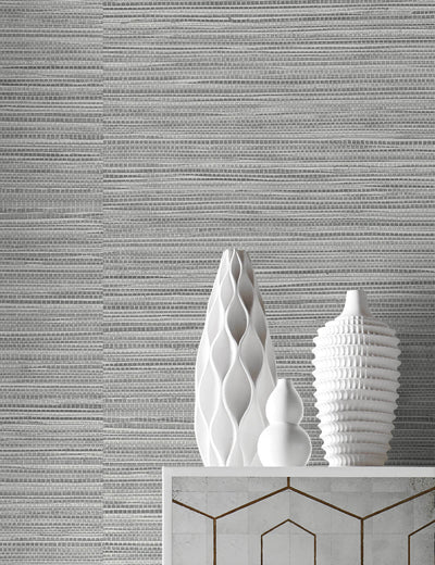 product image for Luxe Sisal Peel-and-Stick Wallpaper in Harbor Mist from the Luxe Haven Collection by Lillian August 25