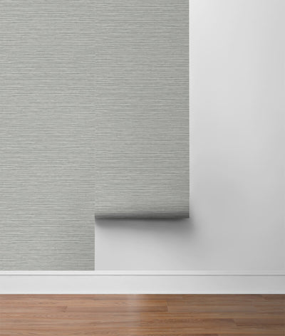 product image for luxe sisal peel and stick wallpaper in harbor mist from the luxe haven collection by lillian august 5 38