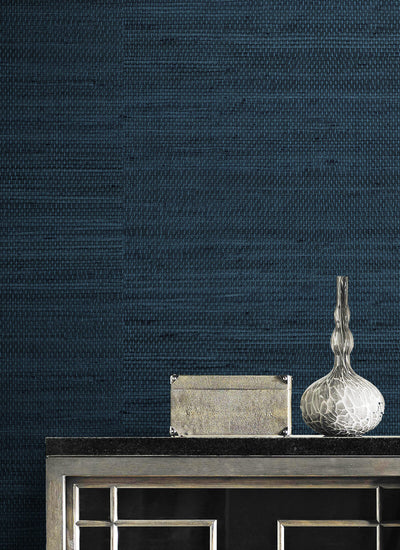product image for Luxe Weave Peel-and-Stick Wallpaper in Coastal Blue from the Luxe Haven Collection by Lillian August 75