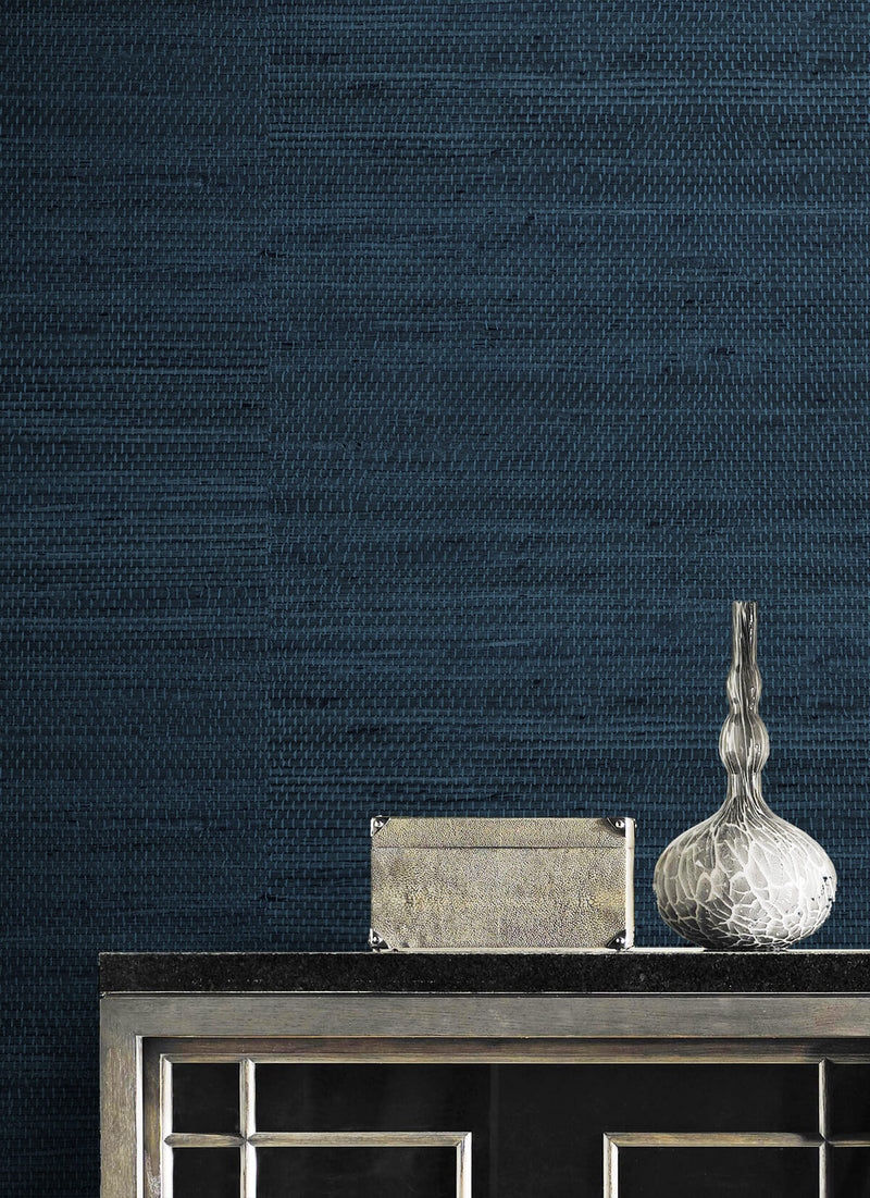 media image for Luxe Weave Peel-and-Stick Wallpaper in Coastal Blue from the Luxe Haven Collection by Lillian August 24