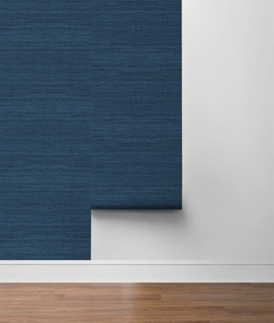 product image for Luxe Weave Peel-and-Stick Wallpaper in Coastal Blue from the Luxe Haven Collection by Lillian August 78