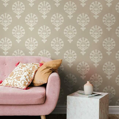 product image for Luxor Wallpaper in Glint from the Silhouettes Collection by York Wallcoverings 86