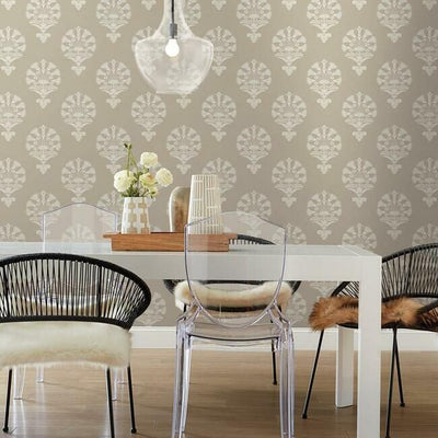 product image for Luxor Wallpaper in Glint from the Silhouettes Collection by York Wallcoverings 96