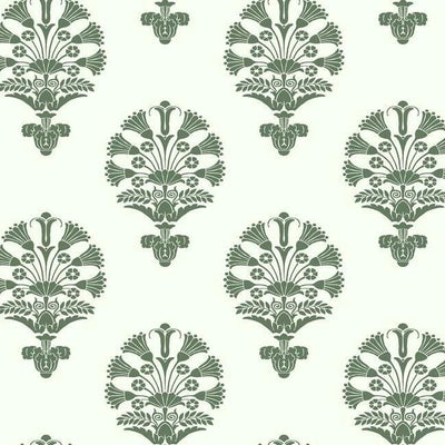 product image of sample luxor wallpaper in green from the silhouettes collection by york wallcoverings 1 584