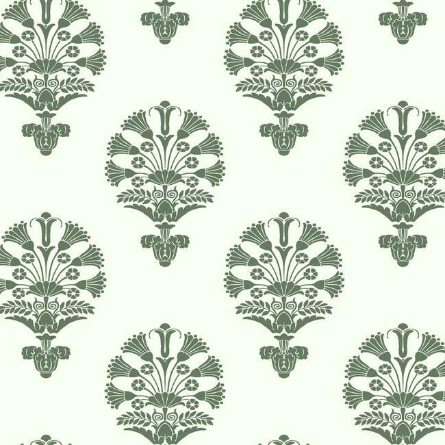 media image for sample luxor wallpaper in green from the silhouettes collection by york wallcoverings 1 266