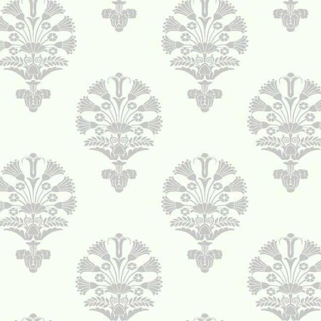 media image for sample luxor wallpaper in grey from the silhouettes collection by york wallcoverings 1 291