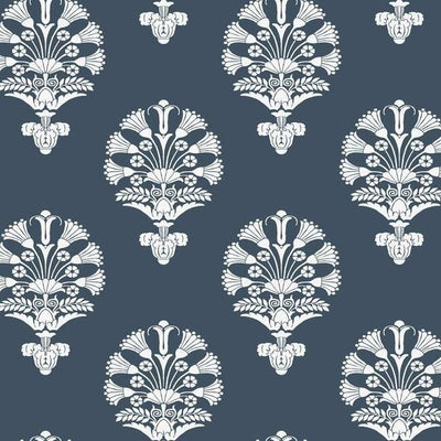 product image for Luxor Wallpaper in Navy from the Silhouettes Collection by York Wallcoverings 65