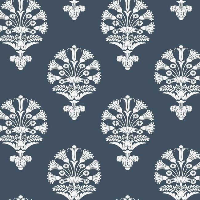 media image for Luxor Wallpaper in Navy from the Silhouettes Collection by York Wallcoverings 246