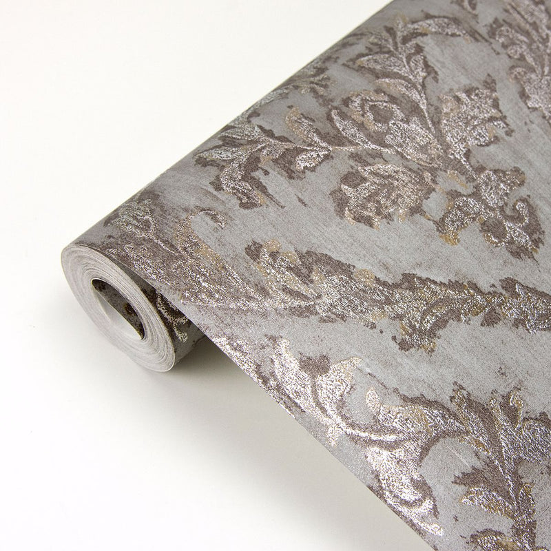 media image for Lyra Damask Wallpaper in Bronze from the Polished Collection by Brewster Home Fashions 27