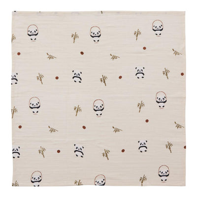 product image for muslin square panda 3 pcs pack vanilla by oyoy 2 59