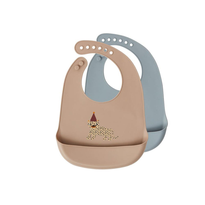 media image for bib leopard set of 2 rose 1 273