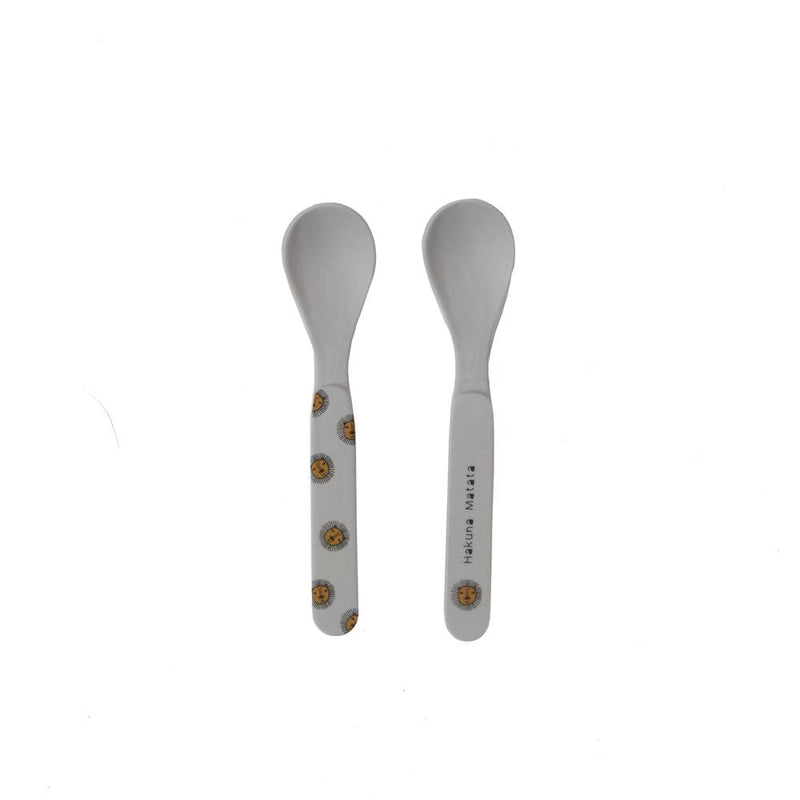 media image for lion bamboo spoon set grey by oyoy 1 225