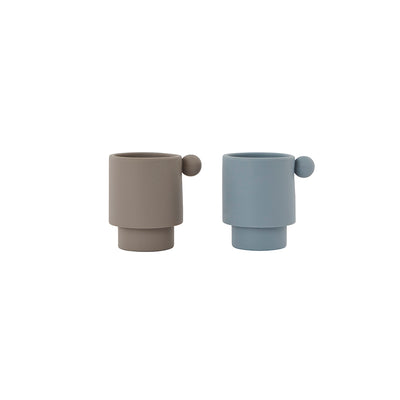 product image of tiny inka cup set of 2 dusty blue clay by oyoy 1 576