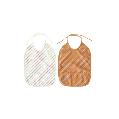 product image for bib striped pack of 2 mellow caramel by oyoy m107166 1 77