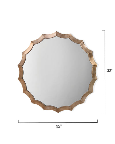 product image for Round Scalloped Mirror design by Jamie Young 24