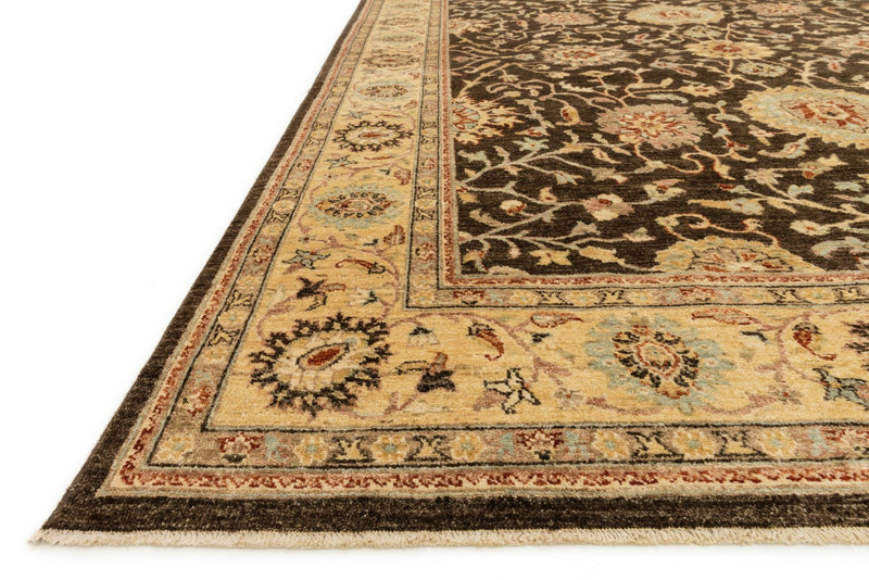 media image for Majestic Hand Knotted Chocolate/Gold Rug 3 286