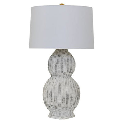 product image for double gourd table lamp with white linen shade by bd studio ii malina nat 2 8