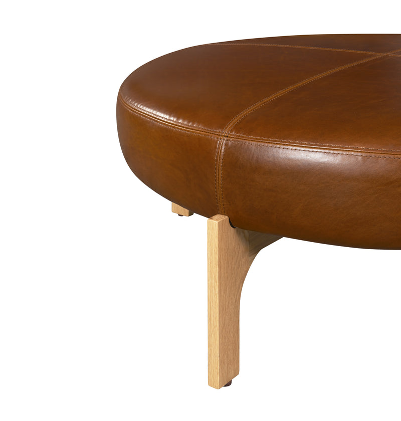 media image for Manning Leather Ottoman 250