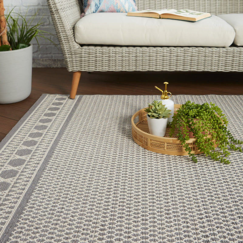 media image for vella indoor outdoor trellis gray cream area rug by jaipur living 7 261