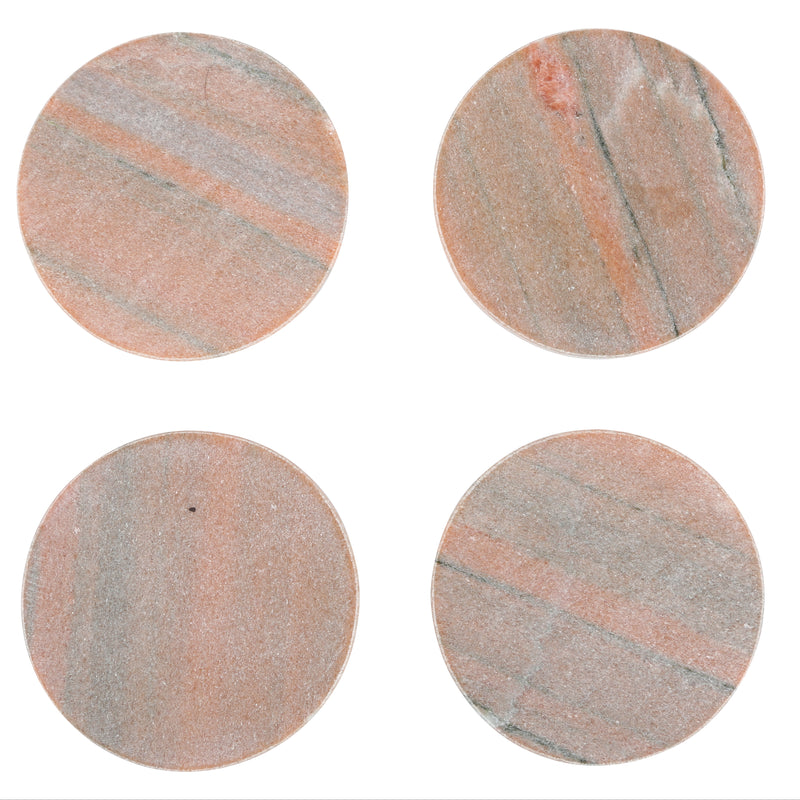 media image for Set of 4 Marble Coasters in Pink design by Sir/Madam 249