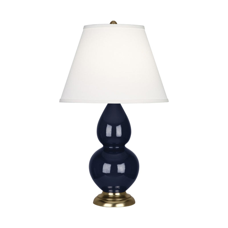media image for midnight blue glazed ceramic double gourd accent lamp by robert abbey ra mb10 2 212