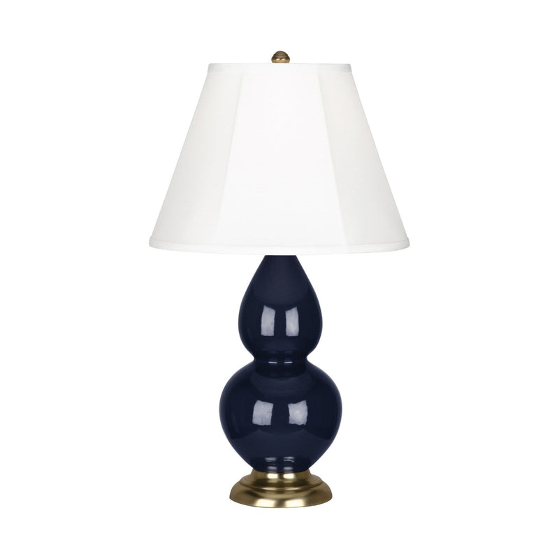media image for midnight blue glazed ceramic double gourd accent lamp by robert abbey ra mb10 1 287