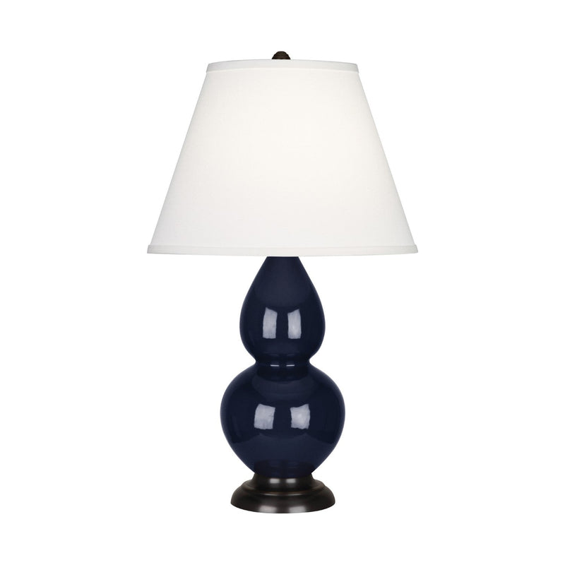 media image for midnight blue glazed ceramic double gourd accent lamp by robert abbey ra mb10 6 297