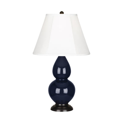 product image for midnight blue glazed ceramic double gourd accent lamp by robert abbey ra mb10 5 15
