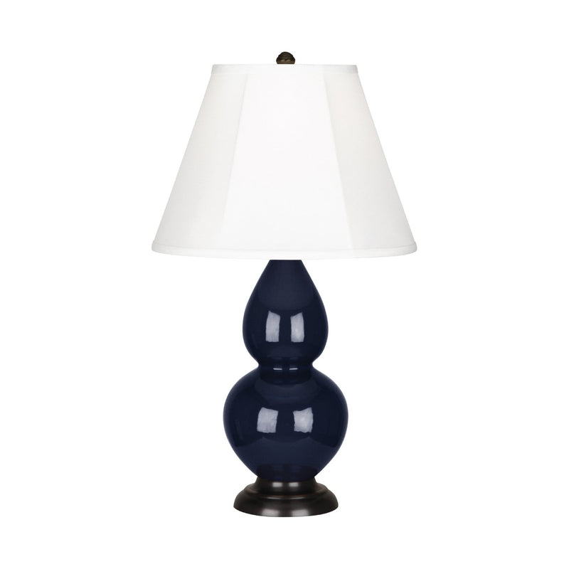media image for midnight blue glazed ceramic double gourd accent lamp by robert abbey ra mb10 5 261