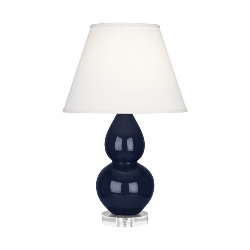 media image for midnight blue glazed ceramic double gourd accent lamp by robert abbey ra mb10 8 214