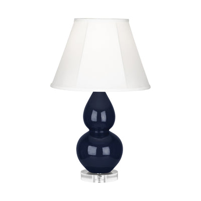 product image for midnight blue glazed ceramic double gourd accent lamp by robert abbey ra mb10 7 33
