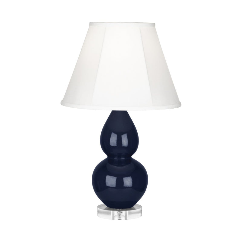 media image for midnight blue glazed ceramic double gourd accent lamp by robert abbey ra mb10 7 231