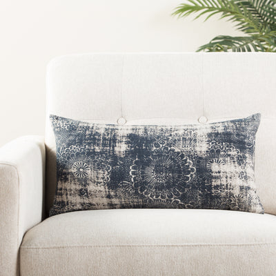product image for Holi Damask Indigo & Gray Pillow design by Jaipur Living 4