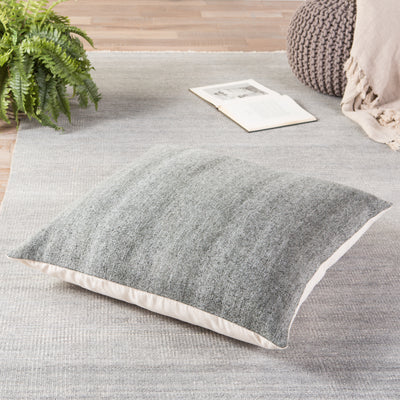 product image for Scandi Solid Dark Gray & White Pillow design by Jaipur Living 96