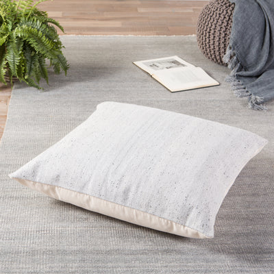 product image for Scandi Solid Light Gray & White Pillow design by Jaipur Living 65