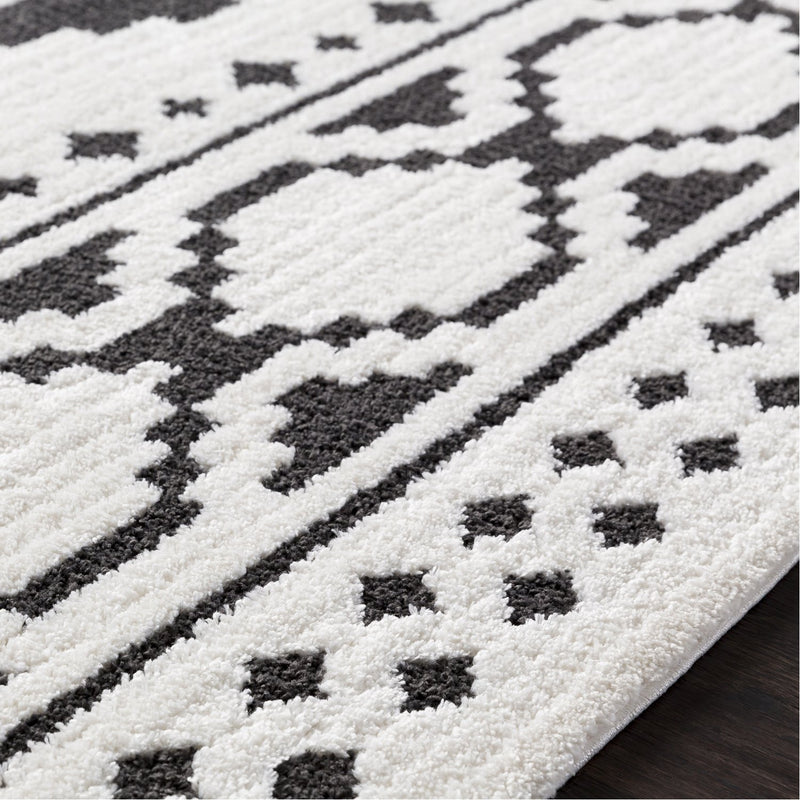 media image for Moroccan Shag MCS-2305 Rug in Black & White by Surya 252