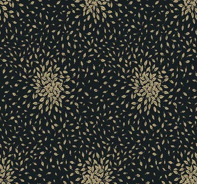product image of sample petite leaves wallpaper in black gold from the modern metals second edition 1 596