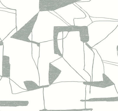 product image of sample abstract geo wallpaper in white silver from the modern metals second edition 1 545