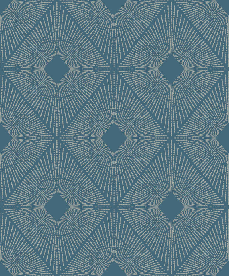 media image for sample harlowe wallpaper in blue silver from the modern metals second edition 1 211