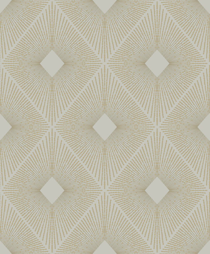 media image for sample harlowe wallpaper in warm grey gold from the modern metals second edition 1 222
