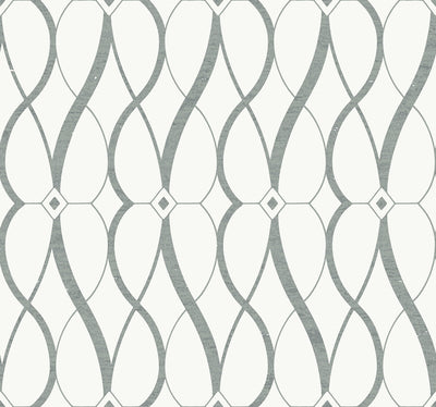 product image for Graceful Geo Wallpaper in White/Silver from the Modern Metals Second Edition 31