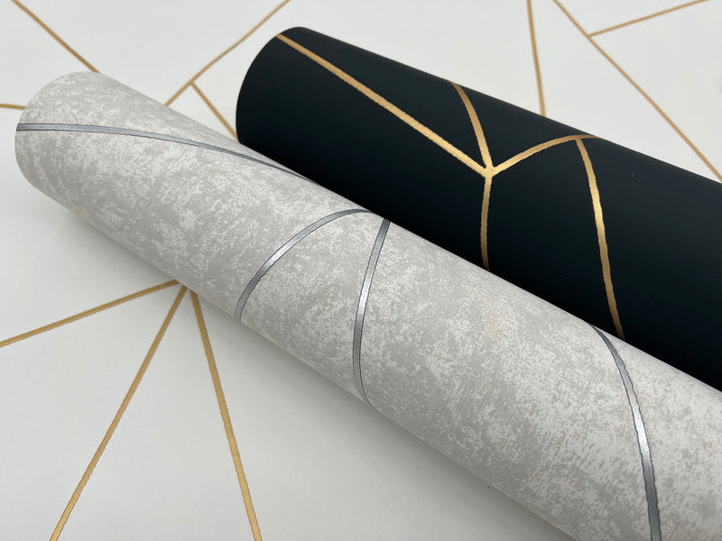 media image for Nazca Wallpaper in Black/Gold from the Modern Metals Second Edition 212