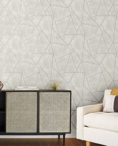 product image for Nazca Wallpaper in Neutral/Silver from the Modern Metals Second Edition 47