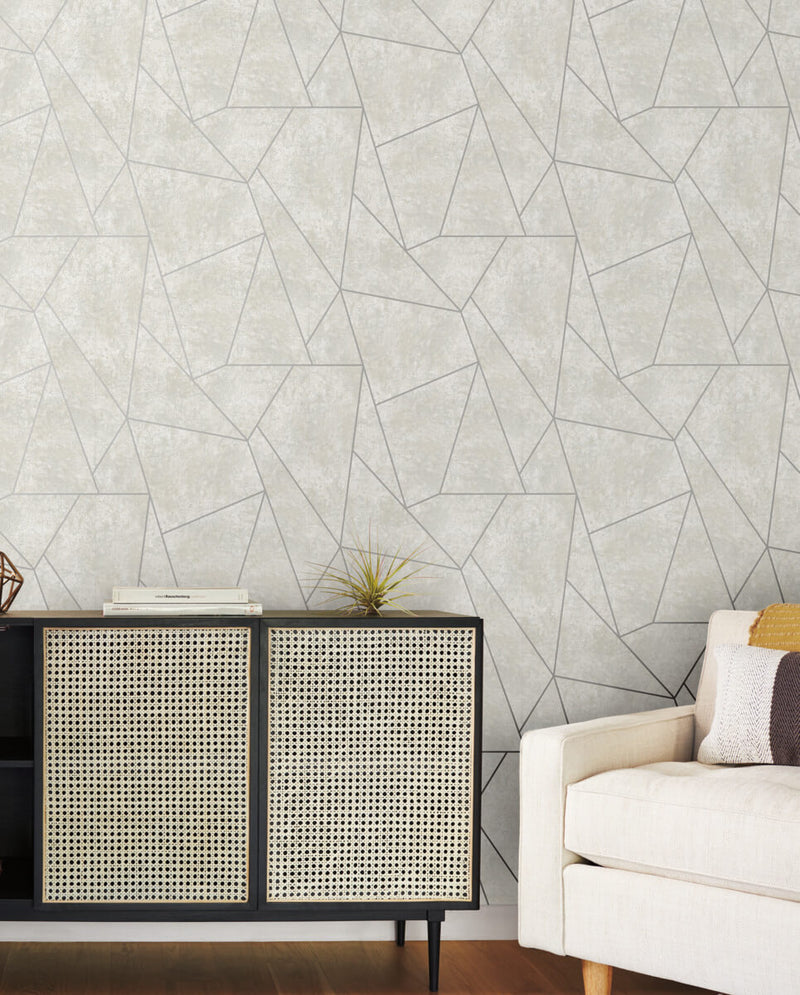 media image for Nazca Wallpaper in Neutral/Silver from the Modern Metals Second Edition 278