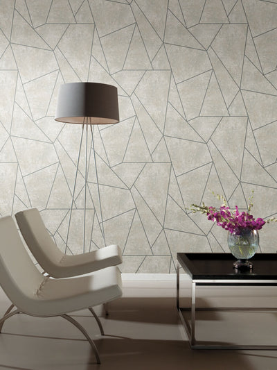 product image for Nazca Wallpaper in Neutral/Silver from the Modern Metals Second Edition 71